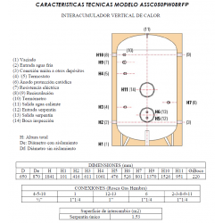 interacumulador con aislante extraible 500 litros suicalsa serpentin