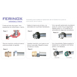 como montar kit tuerca tuberia flexible inox dn 16