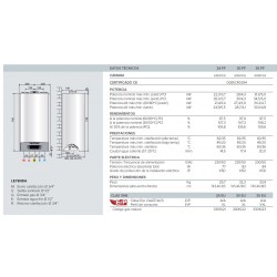 medidas tomas acs calefaccion chimenea gas potencia