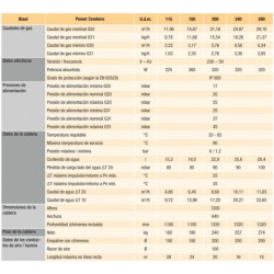Características técnicas Caldera de condensación a pie BIASI CONDENS 150