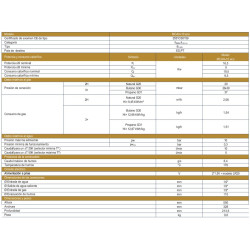 ficha técnica Calentador Atmosférico MIZUDO MCAH 10 eco Butano