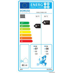 etiqueta energética Bomba de Calor Aerotermia DOMUSA DUAL CLIMA 12R