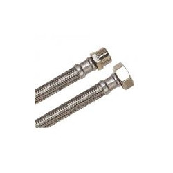 latiguillo para termo eléctrico reforzado tucai calidad media macho hembra 20cm