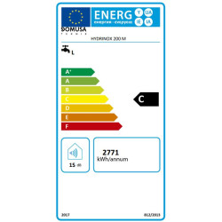 Etiqueta energética Termo inox Domusa Hydrinox 200L MURAL