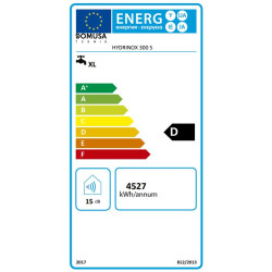 Termo inox Domusa Hydrinox 300L SUELO etiqueta energética