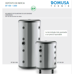 familia deposito inercia bomba de calor cascada domusa 500 litros