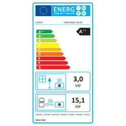 Estufa de pellet LASIAN ONIX 24kW etiqueta energética