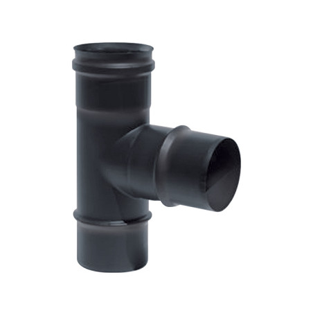 T simple Inox para estufas de pellet 80Ø