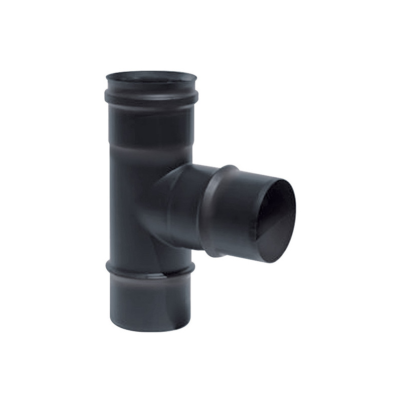 T simple Inox para estufas de pellet 80Ø