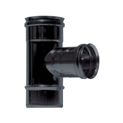 T simple salida hembra Inox para estufas de pellet 80Ø