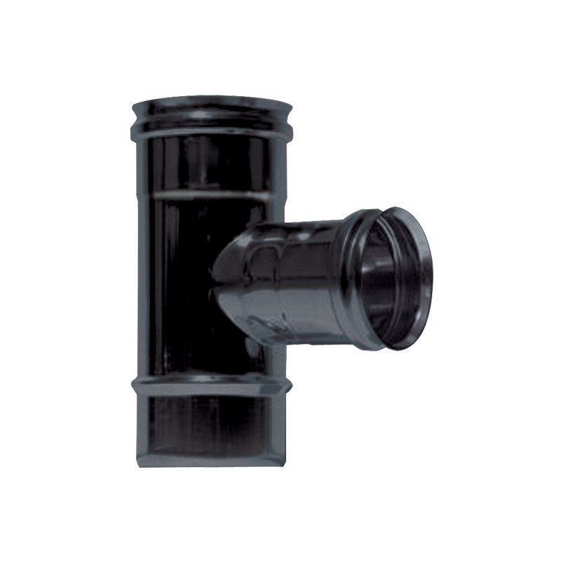 T simple salida hembra Inox para estufas de pellet 80Ø