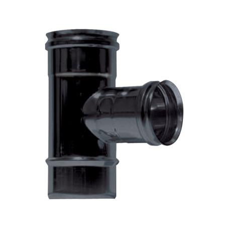 T simple salida hembra Inox para estufas de pellet 80Ø